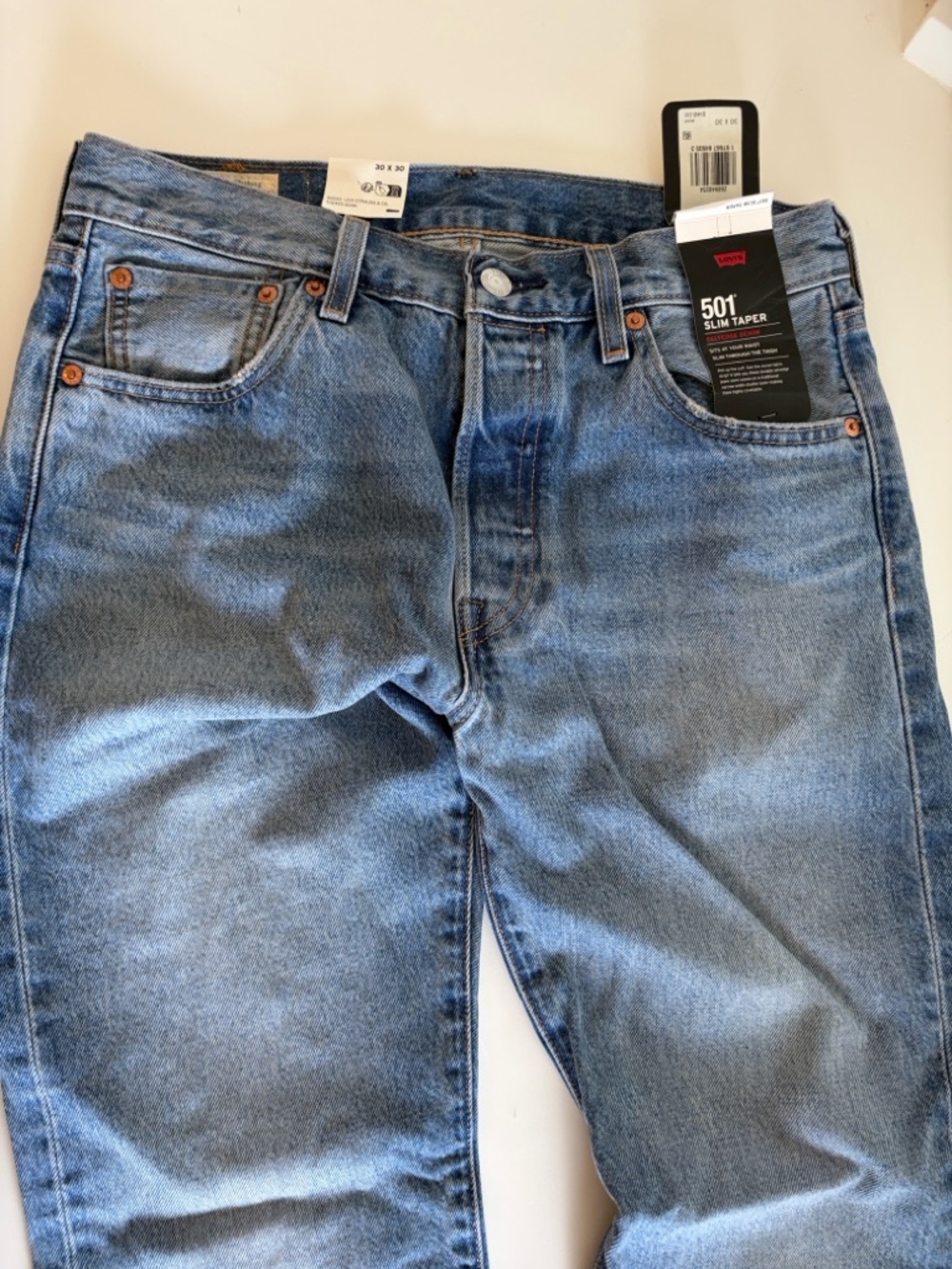 Levi’s 501 Slim Taper Jeans- Light Blue Wash